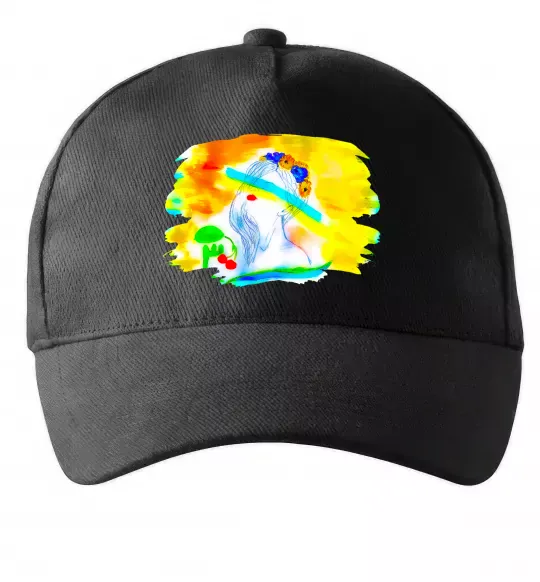 Кепка Українка прапор Черный фото