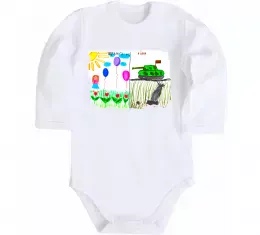 Детский боди Перемога Белый фото