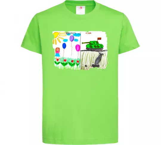 Дитяча футболка Перемога Лаймовий фото