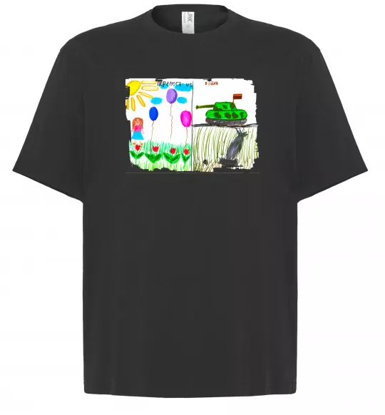 Футболка Оверсайз Перемога Чорний фото