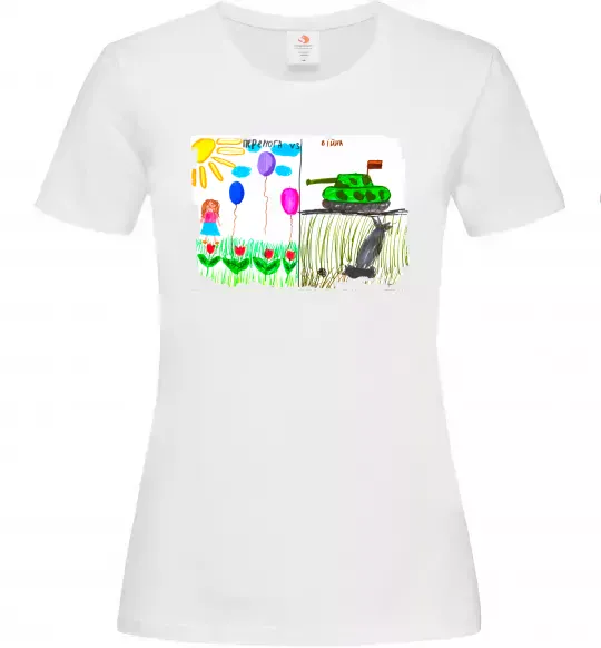 Жіноча футболка Перемога Білий фото