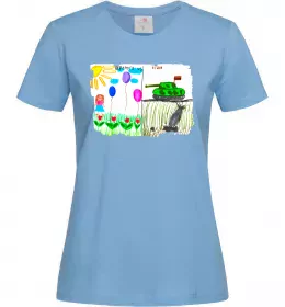 Жіноча футболка Перемога Блакитний фото