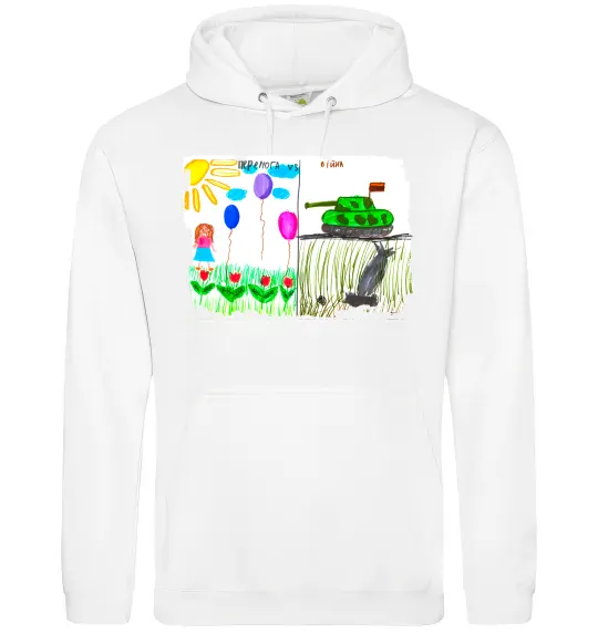 Чоловіча толстовка (худі) Перемога Білий фото