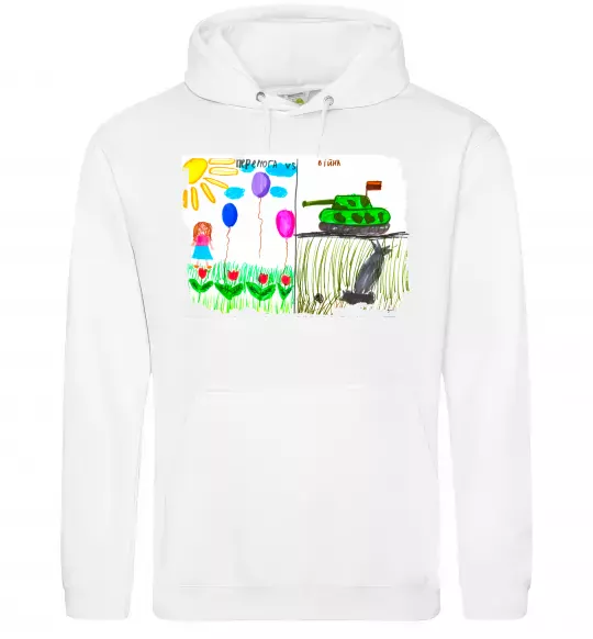 Женская толстовка (худи) Перемога Белый фото