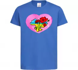 Детская футболка Україна в серці Ярко-синий фото