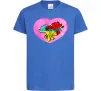 Дитяча футболка Україна в серці Яскраво-синій фото