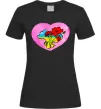 Жіноча футболка Україна в серці Чорний Жіноча футболка Україна в серці Чорний фото