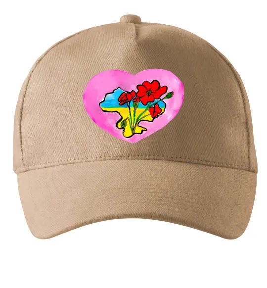 Кепка Україна в серці Песочный фото