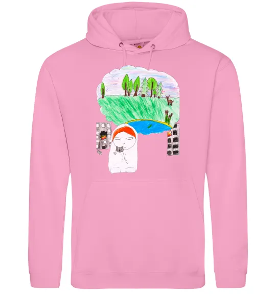 Чоловіча толстовка (худі) Війна Рожевий фото