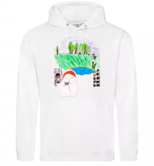 Женская толстовка (худи) Війна Белый фото