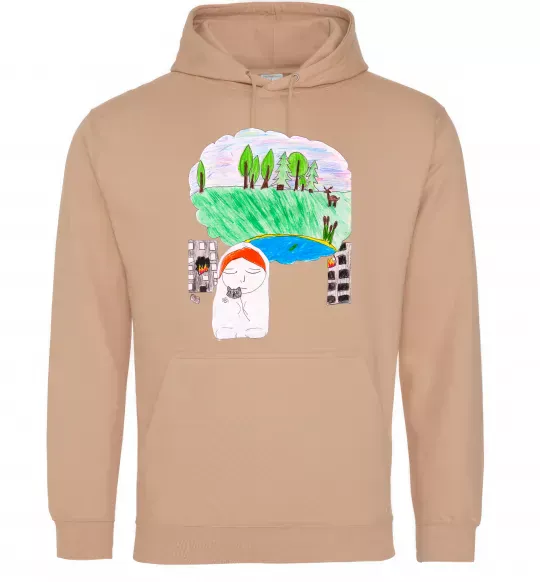 Женская толстовка (худи) Війна Песочный фото