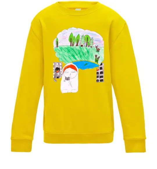 Дитячий світшот Війна Сонячно жовтий фото