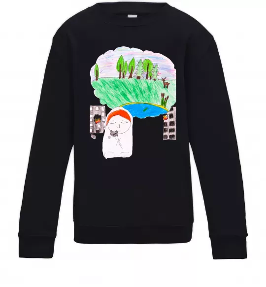 Дитячий світшот Війна Чорний фото