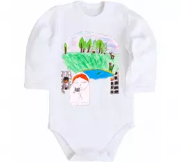 Детский боди Війна Белый фото