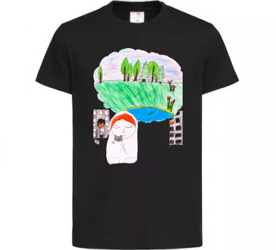 Детская футболка Війна Черный фото