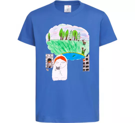 Детская футболка Війна Ярко-синий фото