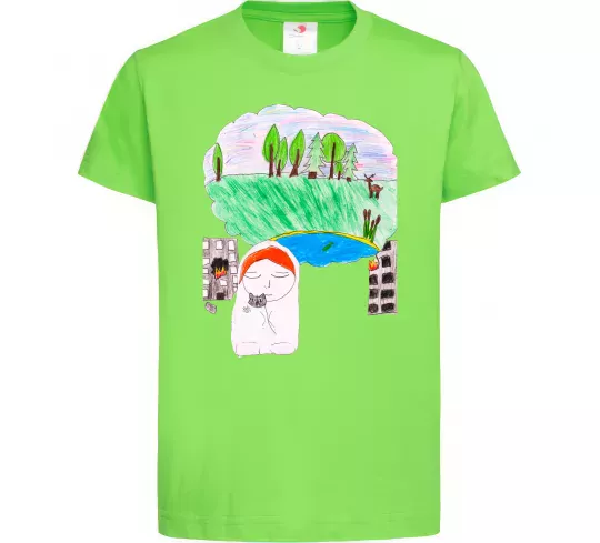 Детская футболка Війна Лаймовый фото