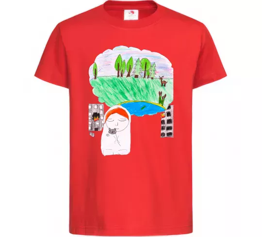 Детская футболка Війна Красный фото