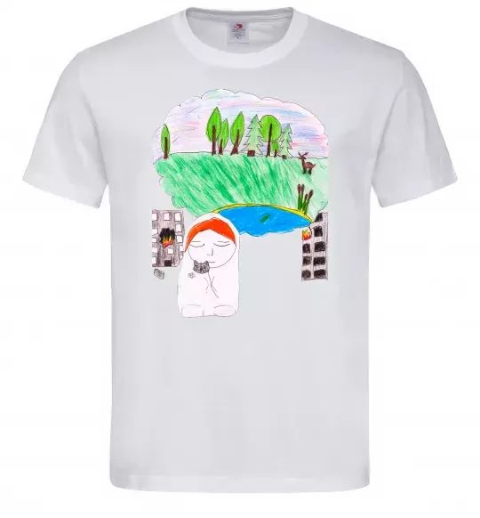 Мужская футболка Війна Белый фото