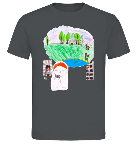 Мужская футболка Війна Графит фото