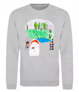 Свитшот Війна Серый меланж фото