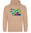 Мужская толстовка (худи) Мріємо про перемогу України Песочный фото