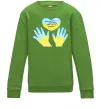 Детский Свитшот Руки та серце Лаймовый фото