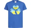 Дитяча футболка Руки та серце Яскраво-синій Дитяча футболка Руки та серце Яскраво-синій фото