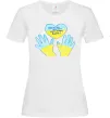 Жіноча футболка Руки та серце Білий фото