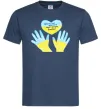 Чоловіча футболка Руки та серце Темно-синій Чоловіча футболка Руки та серце Темно-синій фото