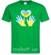 Мужская футболка Руки та серце Зеленый фото