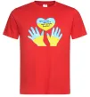 Чоловіча футболка Руки та серце Червоний Чоловіча футболка Руки та серце Червоний фото