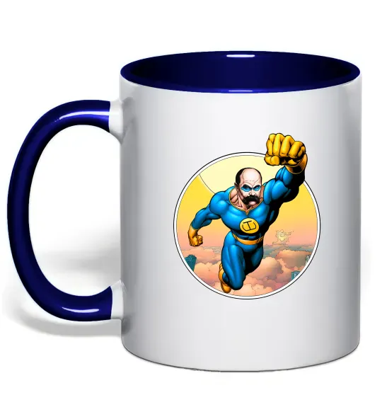 Чашка с цветной ручкой СуперШевченко Глубокий темно-синий фото