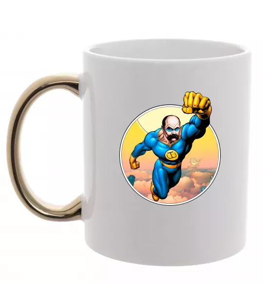 Чашка с цветной ручкой СуперШевченко Золото фото