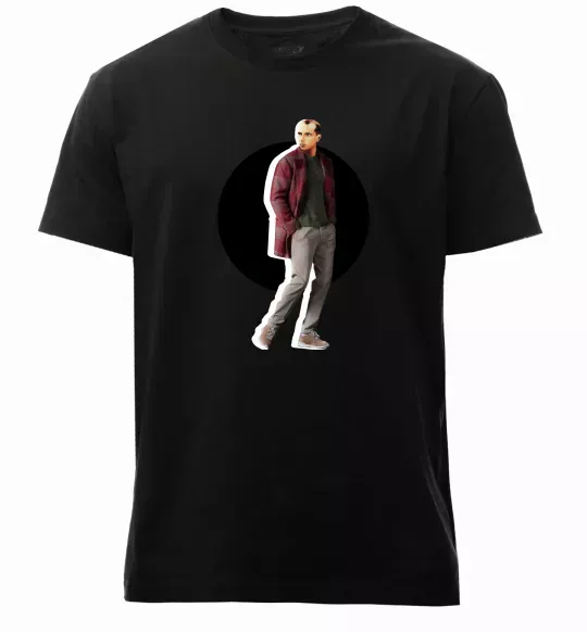 Чоловіча преміум футболка Модний Бандера Чорний фото