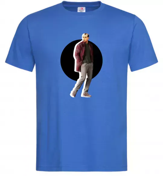 Чоловіча футболка Модний Бандера Яскраво-синій фото