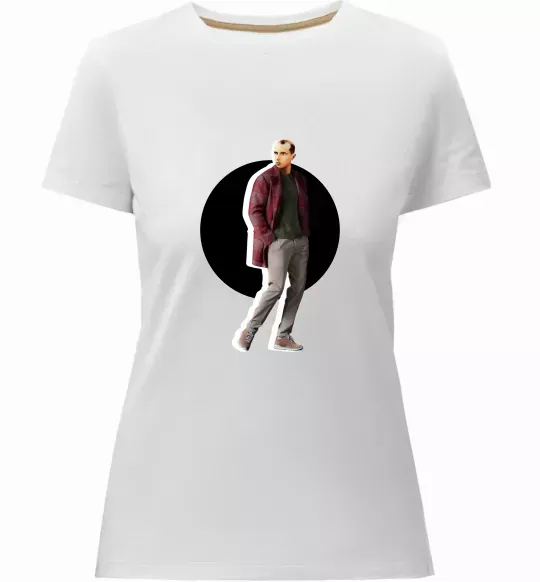 Жіноча преміум футболка Модний Бандера Білий фото