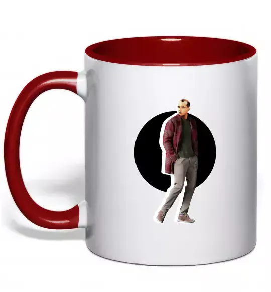 Чашка з кольоровою ручкою Модний Бандера Червоний фото