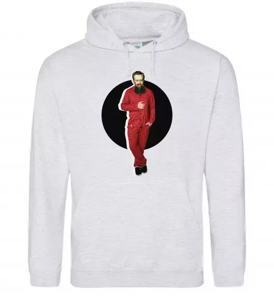 Чоловіча толстовка (худі) Модний Грушевський Сірий меланж фото