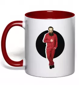 Чашка з кольоровою ручкою Модний Бандера Червоний фото