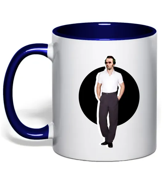 Чашка с цветной ручкой Модний Шевченко Глубокий темно-синий фото