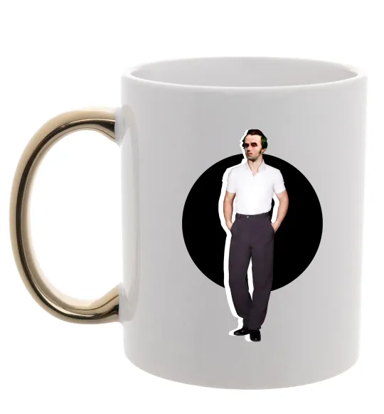 Чашка с цветной ручкой Модний Шевченко Золото фото