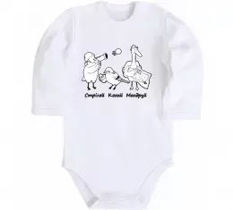 Дитячий бодік Стріляй-Кохай-Мандруй2 Білий фото