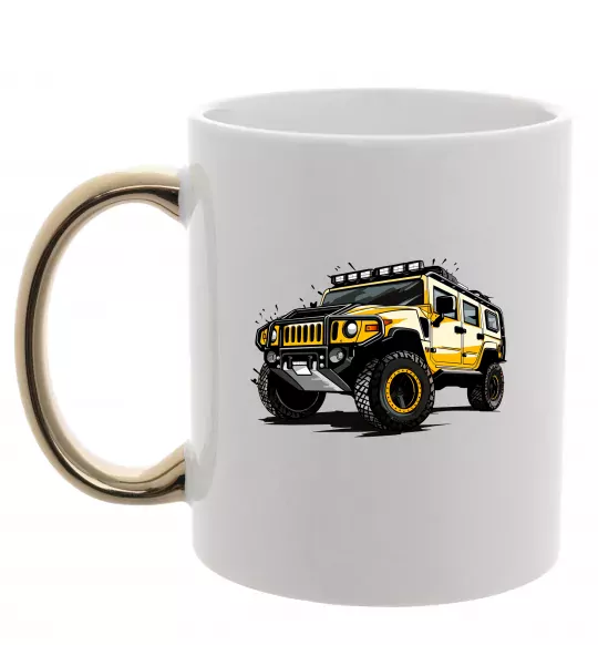 Чашка з кольоровою ручкою Хамер Золото фото