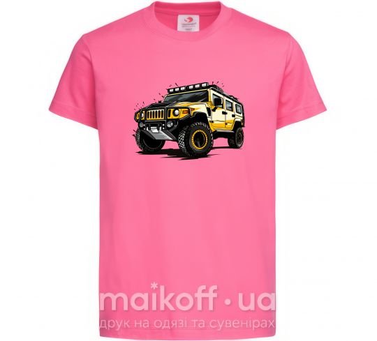Детская футболка Хамер Ярко-розовый фото