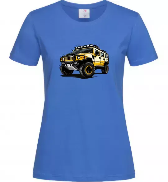 Женская футболка Хамер Ярко-синий фото