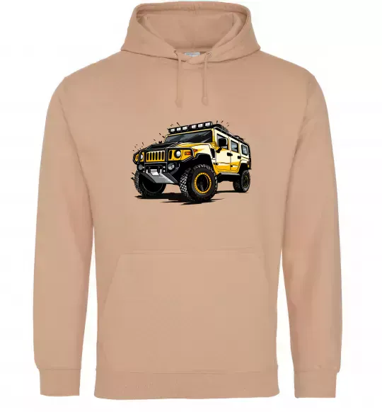 Женская толстовка (худи) Хамер Песочный фото