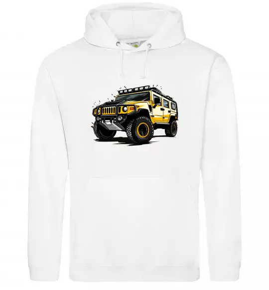 Чоловіча толстовка (худі) Хамер Білий фото