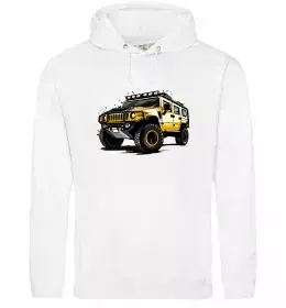 Чоловіча толстовка (худі) Хамер Білий фото