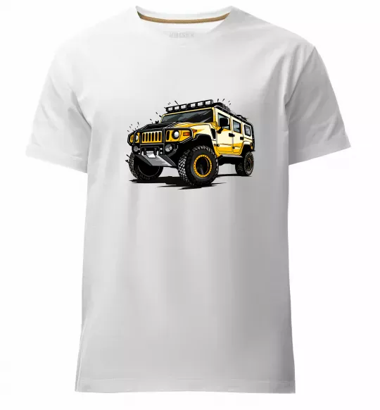 Мужская премиум футболка Хамер Белый фото